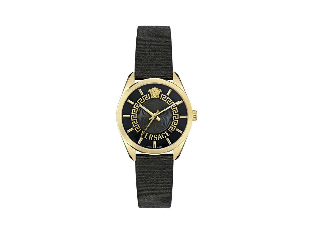 Montre à Quartz Versace New V Circle, PVD Or, 36 mm, Verre de saphir, VE8A00224