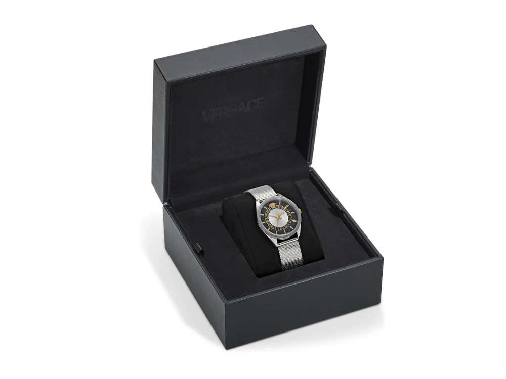 Montre à Quartz Versace New V Circle, 36 mm, Verre de saphir, VE8A00324