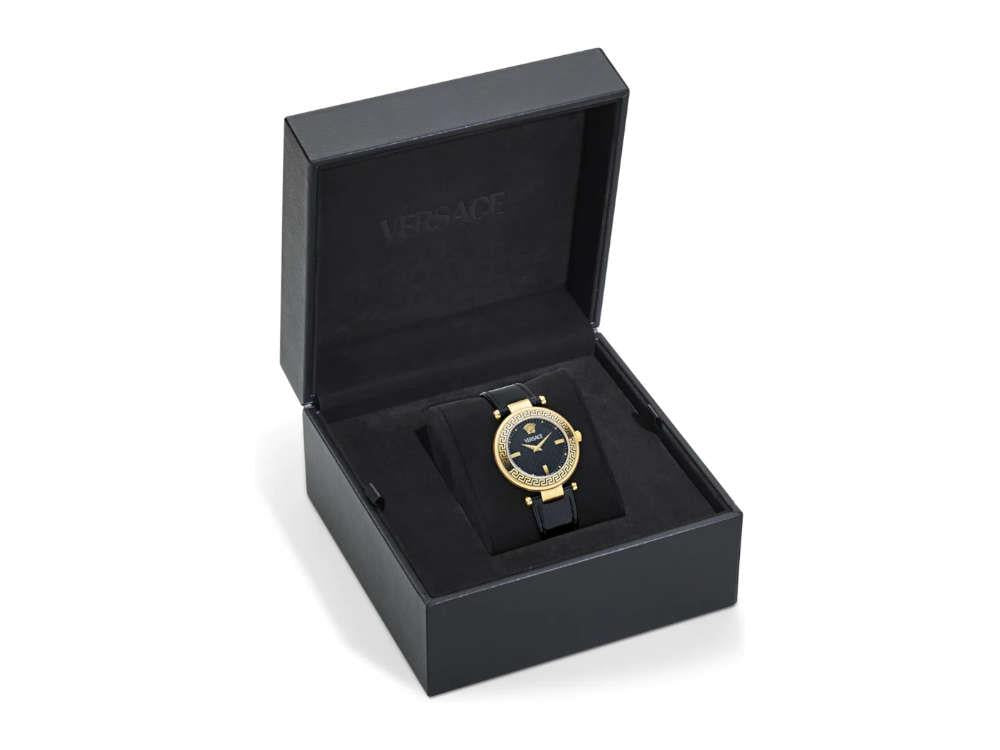Montre à Quartz Versace Reve, PVD Or, Noir, 35 mm, Verre de saphir, VE8B00224