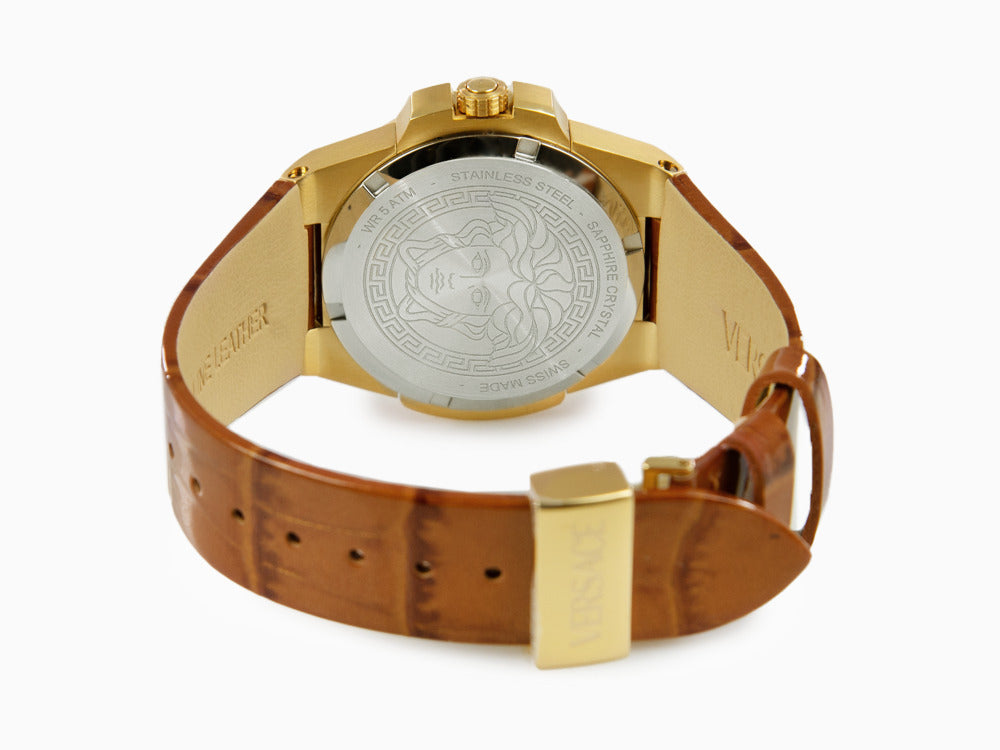 Montre à Quartz Versace HerA, PVD Or, Doré, 37 mm, Verre de saphir, VE8D00224