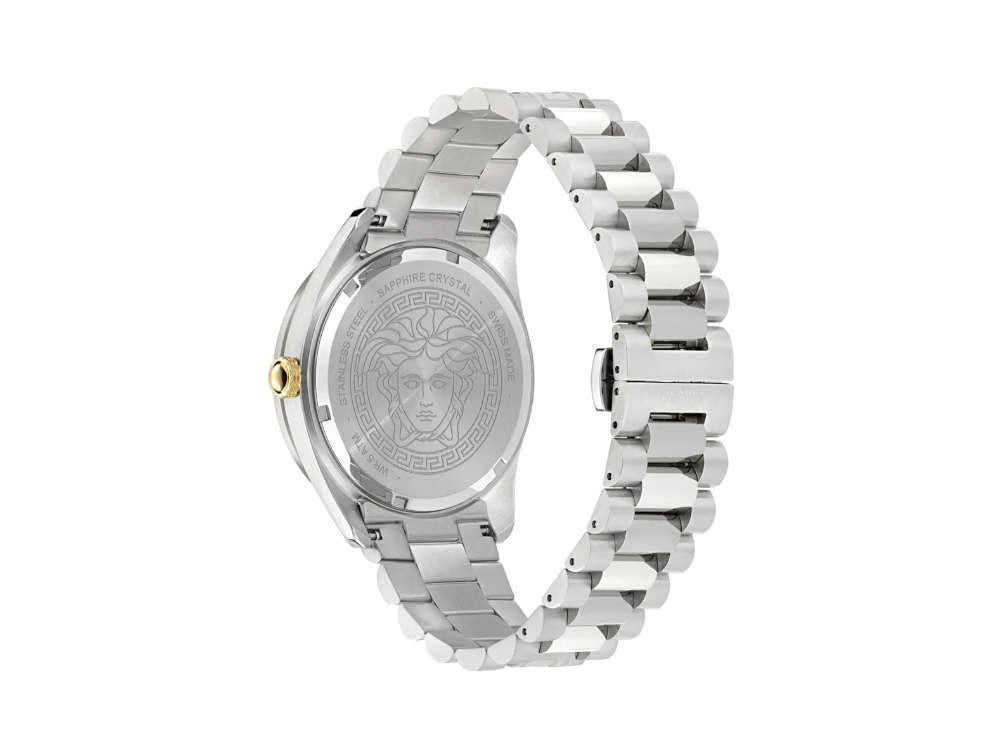 Montre à Quartz Versace V Dome, Bleu, 42 mm, Verre de saphir, VE8E00324