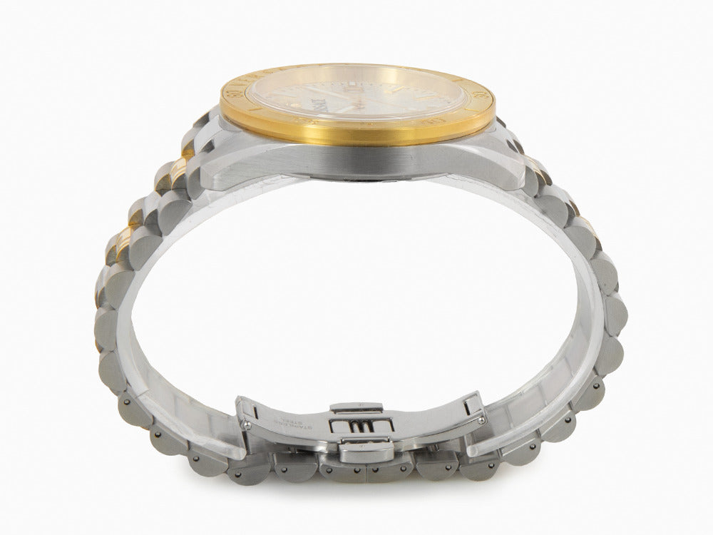 Montre à Quartz Versace V Dome, Argent, 42 mm, Verre de saphir, VE8E00424