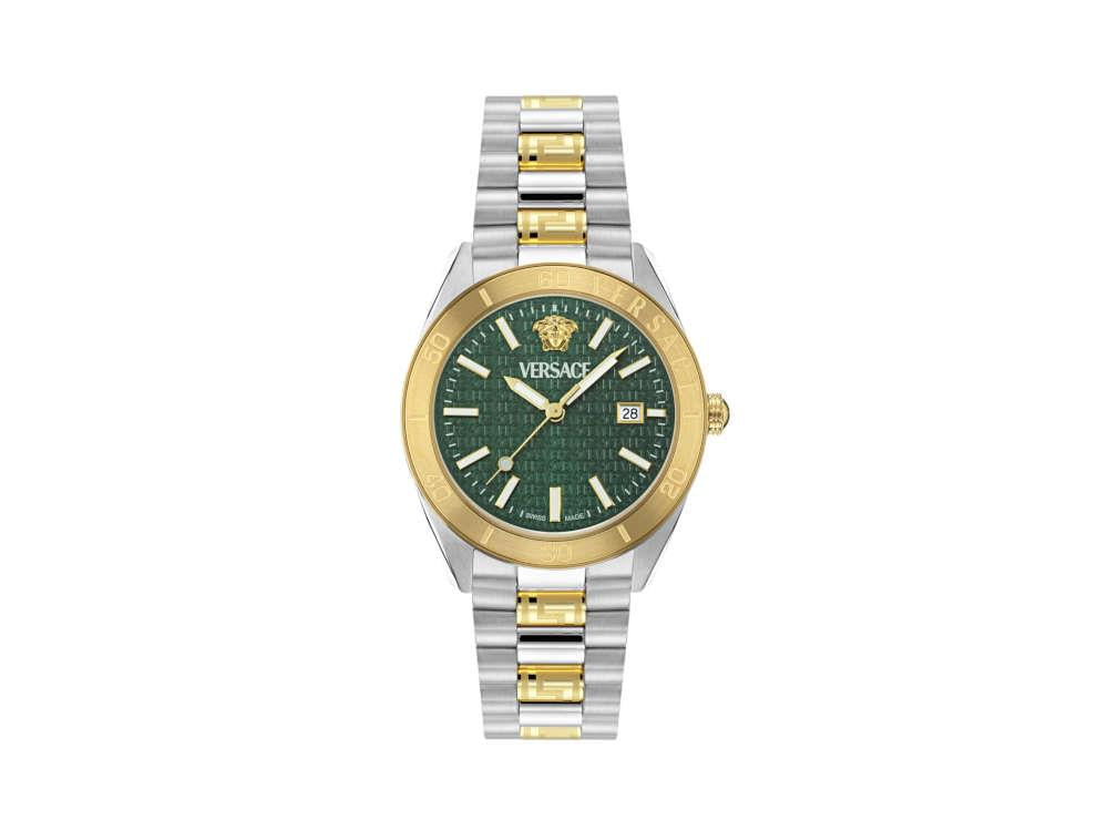 Montre à Quartz Versace V Dome, Vert, 42 mm, Verre de saphir, VE8E00524