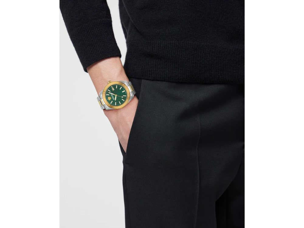Montre à Quartz Versace V Dome, Vert, 42 mm, Verre de saphir, VE8E00524