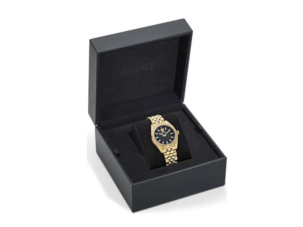 Montre à Quartz Versace V-Code Lady, PVD Or, Noir, 36mm, Verre saphir, VE8I00724