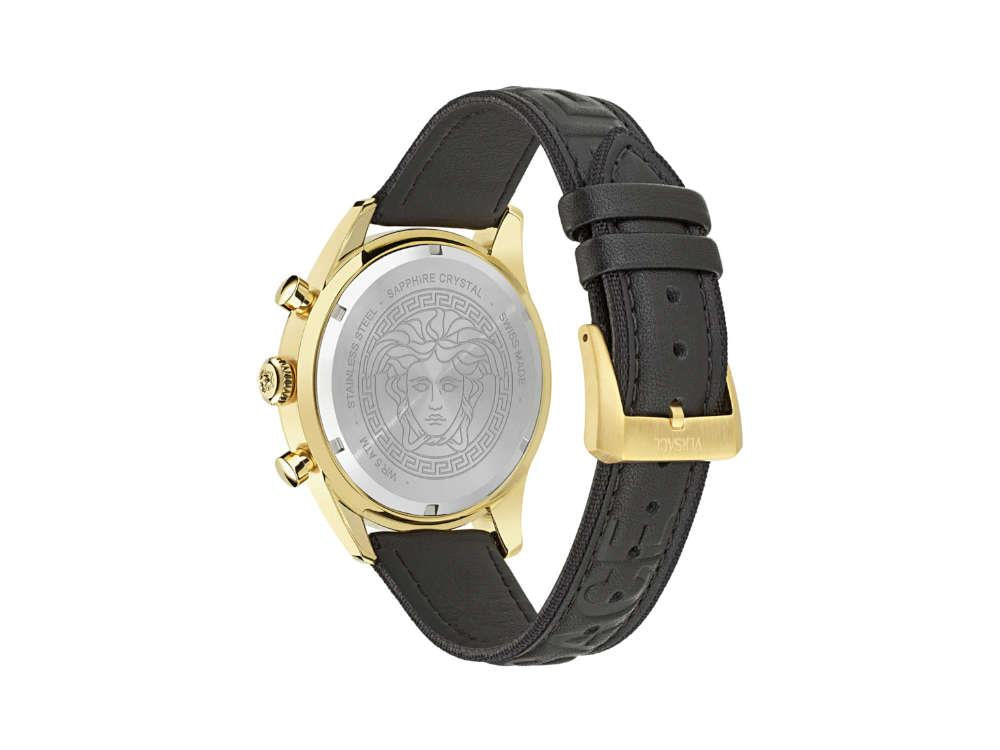 Montre à Quartz Versace Chrono Master, PVD Or, Noir, 44 mm, VE8R00224