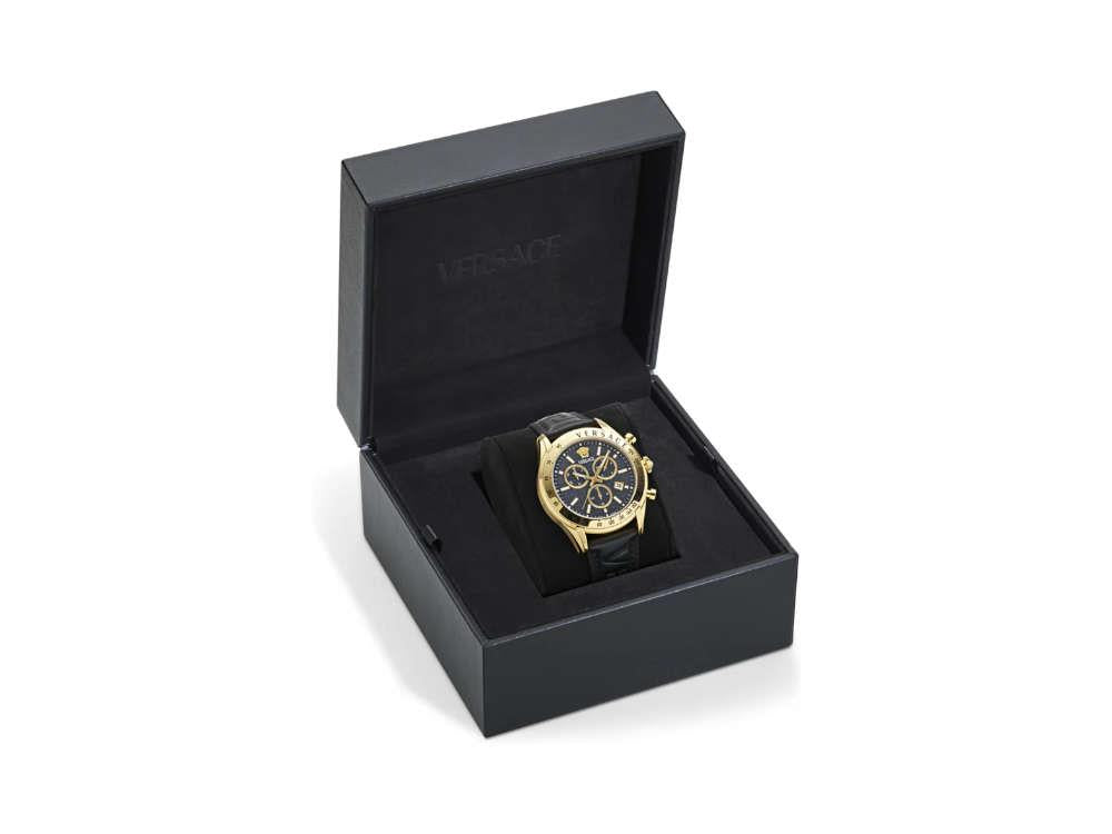 Montre à Quartz Versace Chrono Master, PVD Or, Noir, 44 mm, VE8R00224