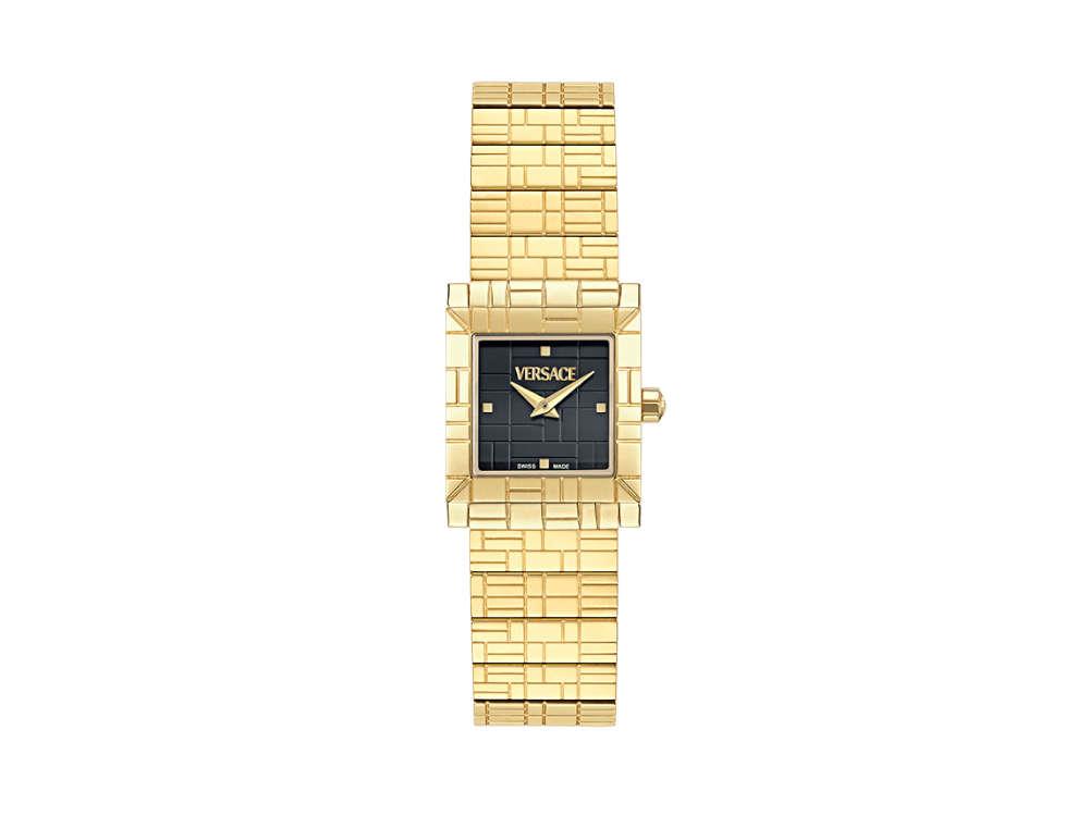 Montre à Quartz Versace Mosaic, PVD Or, Noir, 22 mm, Verre de saphir, VE9B00324