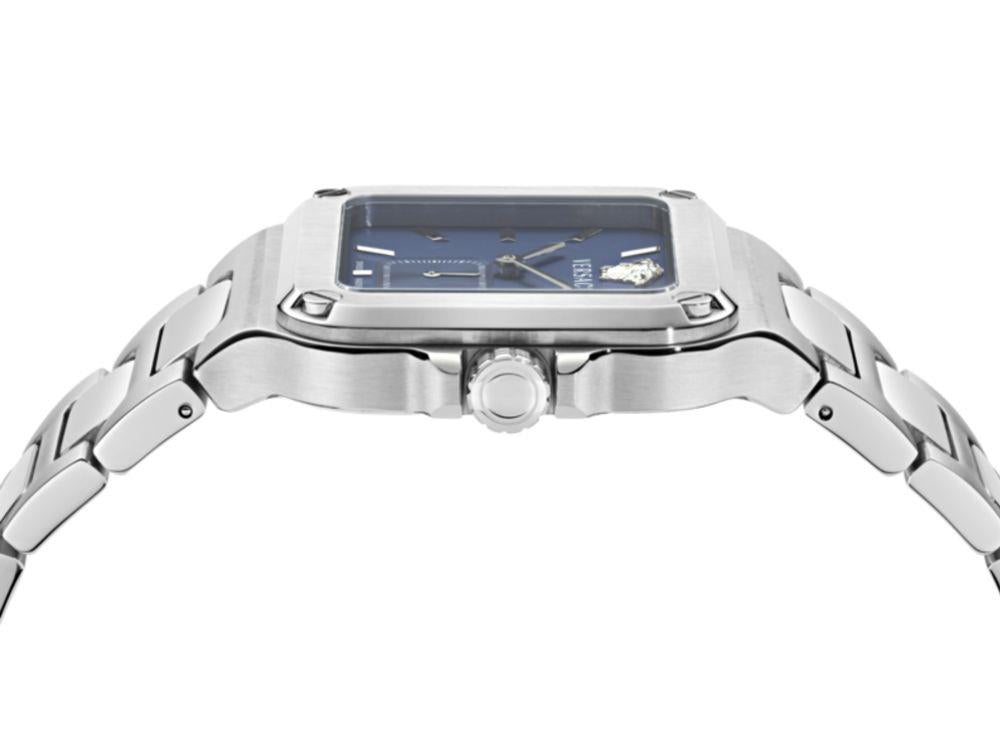 Montre à Quartz Versace Greca Edge Gent, Acier Recyclé, Bleu, 38 mm, VE9Y00226