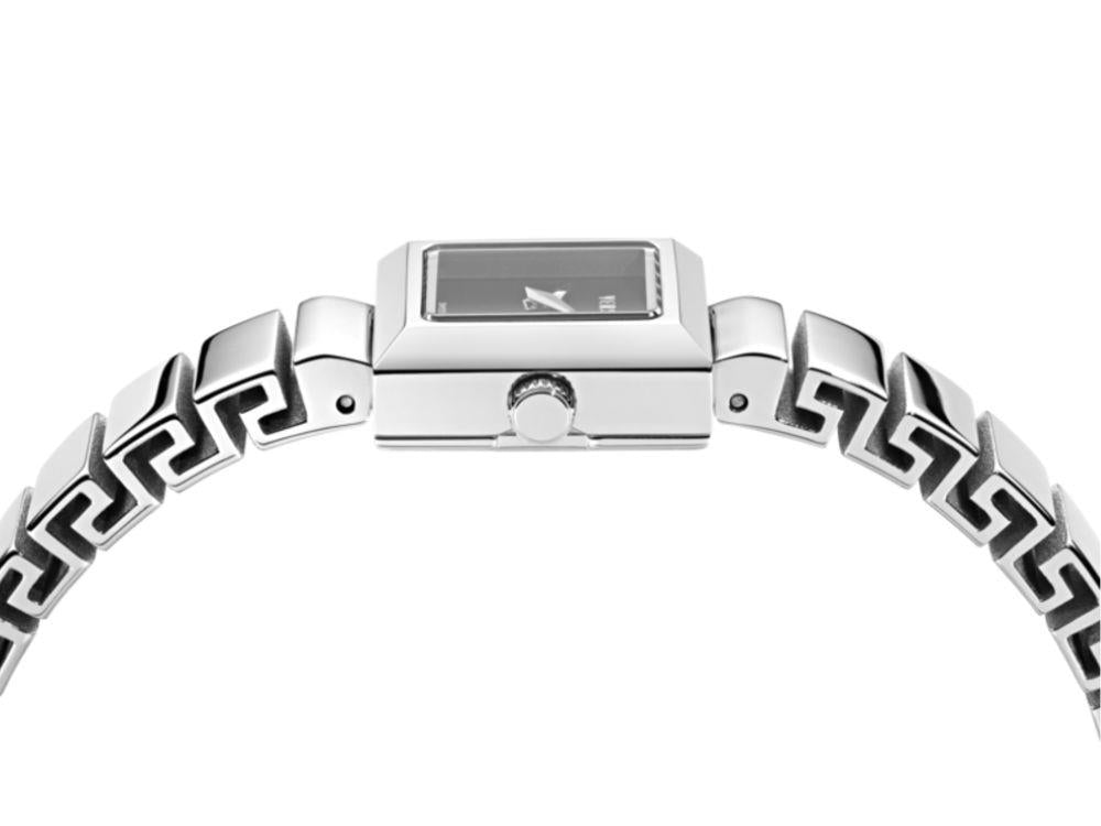 Montre à Quartz Versace V_Square, Noir, Verre de saphir, VEY900226