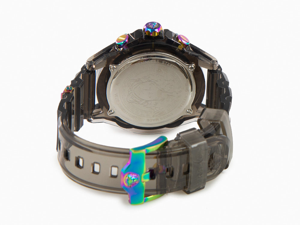 Montre à Quartz Versace Icon Active, Polycarbonate, Noir, 44 mm, VEZ701022