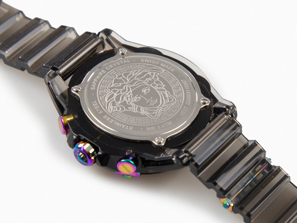Montre à Quartz Versace Icon Active, Polycarbonate, Noir, 44 mm, VEZ701022