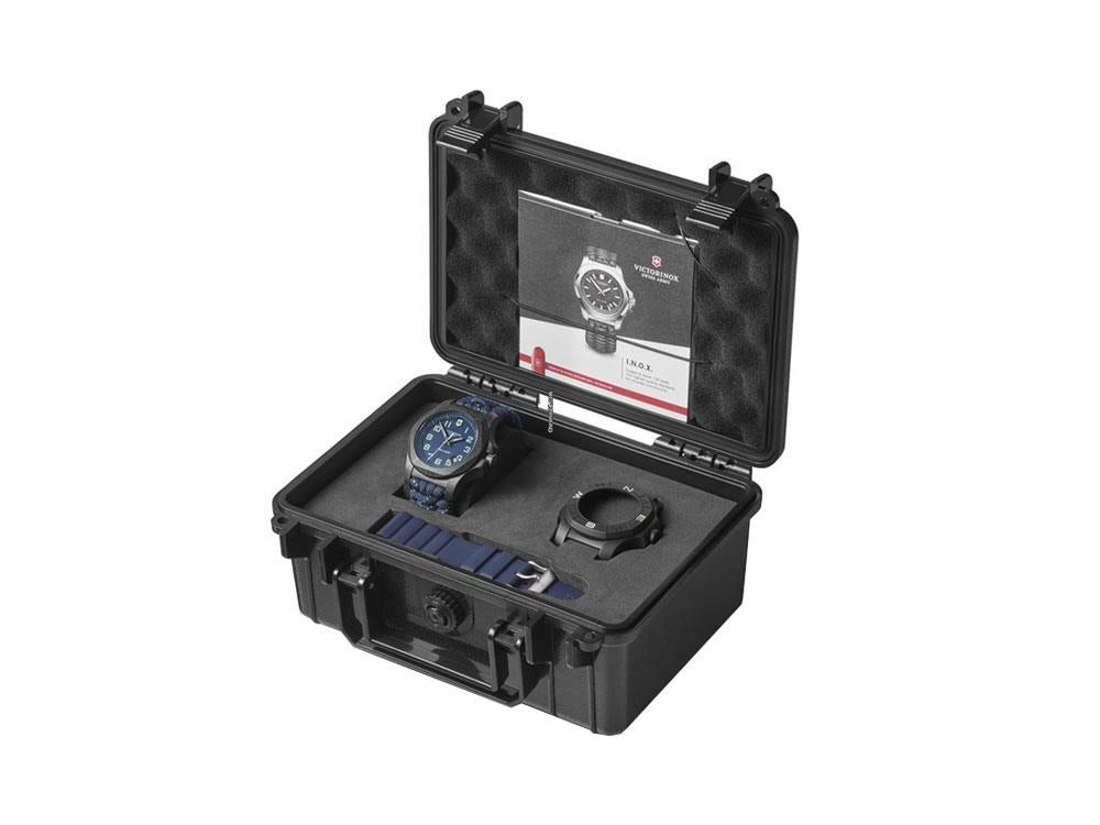 Montre à Quartz Victorinox I.N.O.X. Carbon, Bleu, 43 mm, Paracorde, V241860