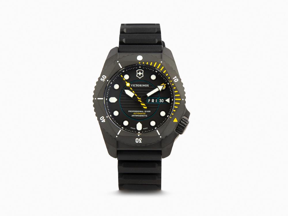 Montre Automatique Victorinox Dive Pro, Titane traité PVD, Noir, 43 mm, V241997