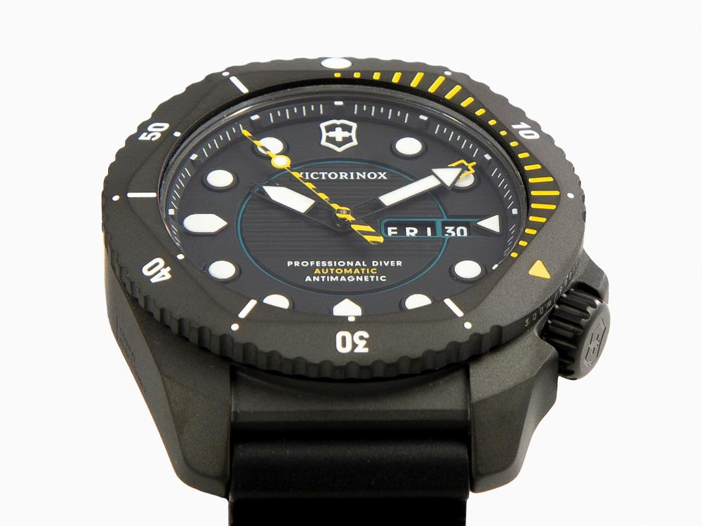 Montre Automatique Victorinox Dive Pro, Titane traité PVD, Noir, 43 mm, V241997
