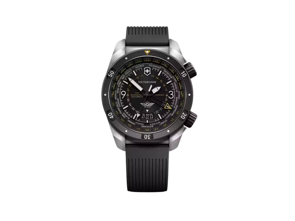 Montre Automatique Victorinox Air Pro, Acier Inoxydable, Noir, 43 mm,V242005