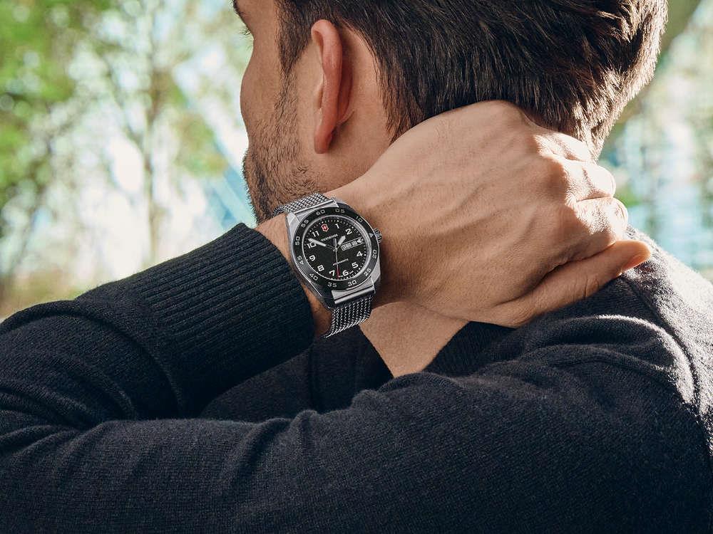 Montre à Quartz Victorinox Swiss Army, Acier Inoxydable, Noir, 42 mm, V242043