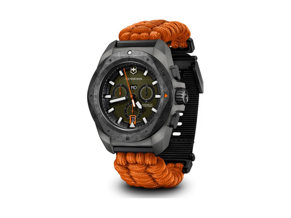 Montre à Quartz Victorinox I.N.O.X. Chrono Titane, Vert, 43 mm, V242083.1