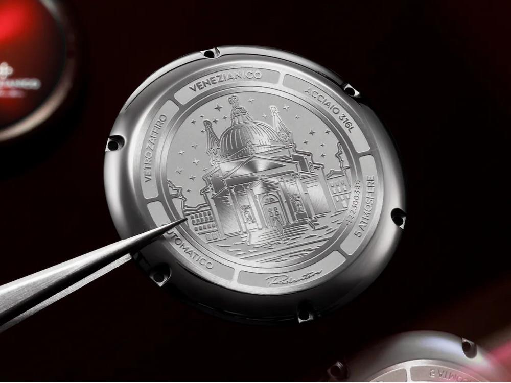 Montre Automatique Venezianico Redentore Enigma, 40 mm, Rouge, 1221573
