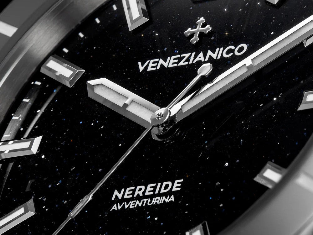Montre Automatique Venezianico Nereide Avventurina Nera, 39 mm, Noir, 3121550C