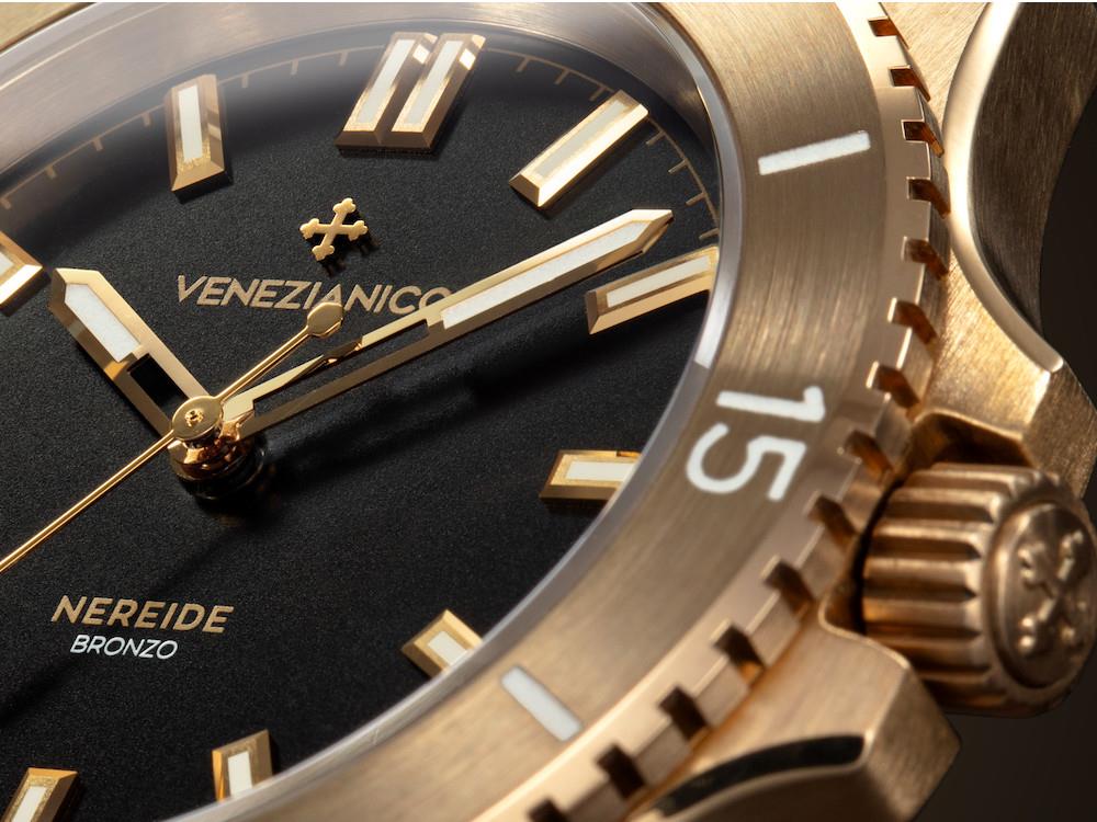 Montre Automatique Venezianico Nereide Bronzo 39 mm, Noir, 3121555