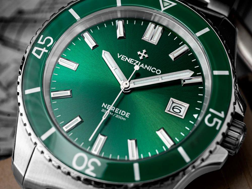 Montre Automatique Venezianico Nereide, 42 mm, Vert, 3321511C