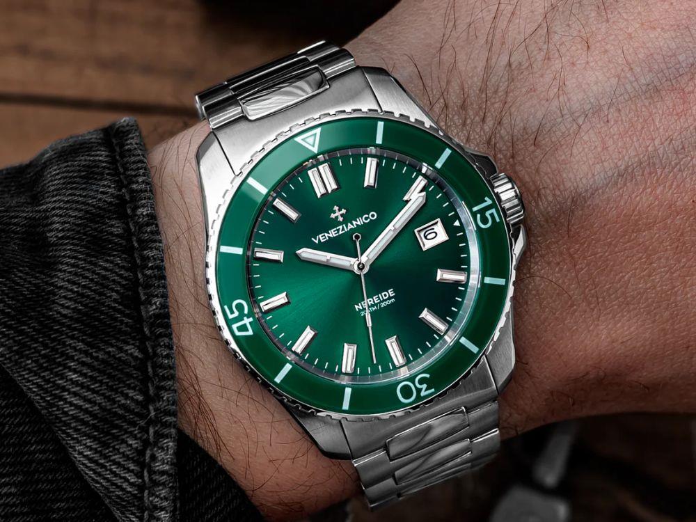 Montre Automatique Venezianico Nereide, 42 mm, Vert, 3321511C