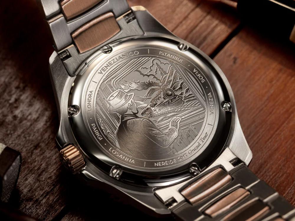 Montre Automatique Venezianico GMT Grand Tour Nereide, 39 mm, 3521510C
