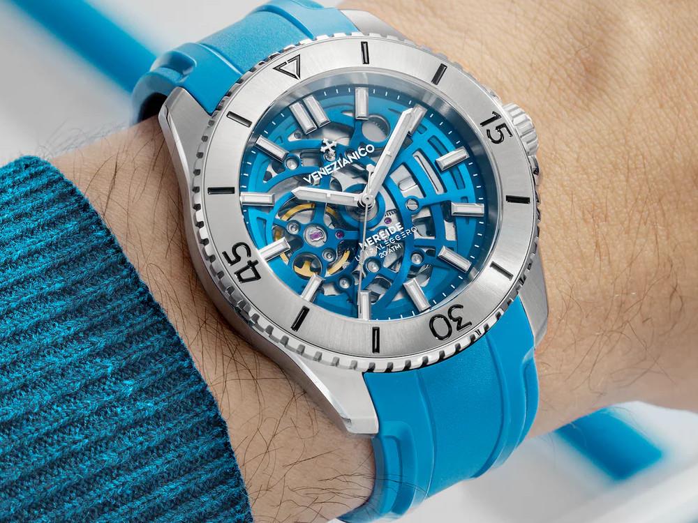 Montre Automatique Venezianico Nereide Ultraleggero 42 mm, Bleu, 3921506