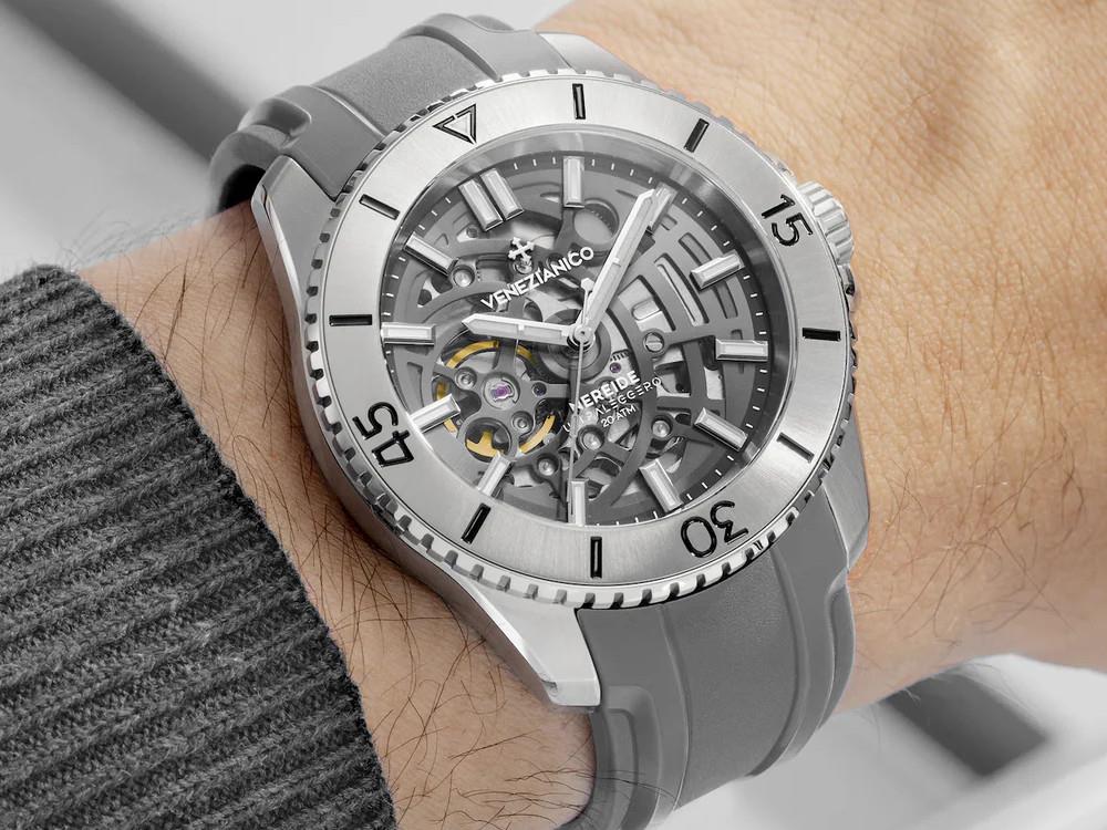 Montre Automatique Venezianico Nereide Ultraleggero, 42 mm, Gris, 3921508