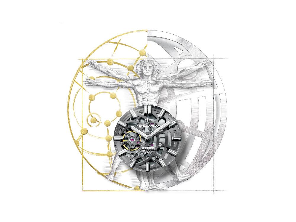Montre Automatique Venezianico Nereide Ultraleggero, 42 mm, Gris, 3921508