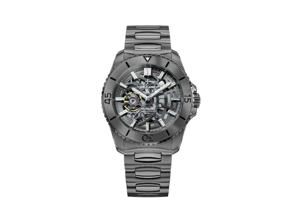 Montre Automatique Venezianico Nereide Ultraleggero, PVD, 42 mm, Gris, 3921509C