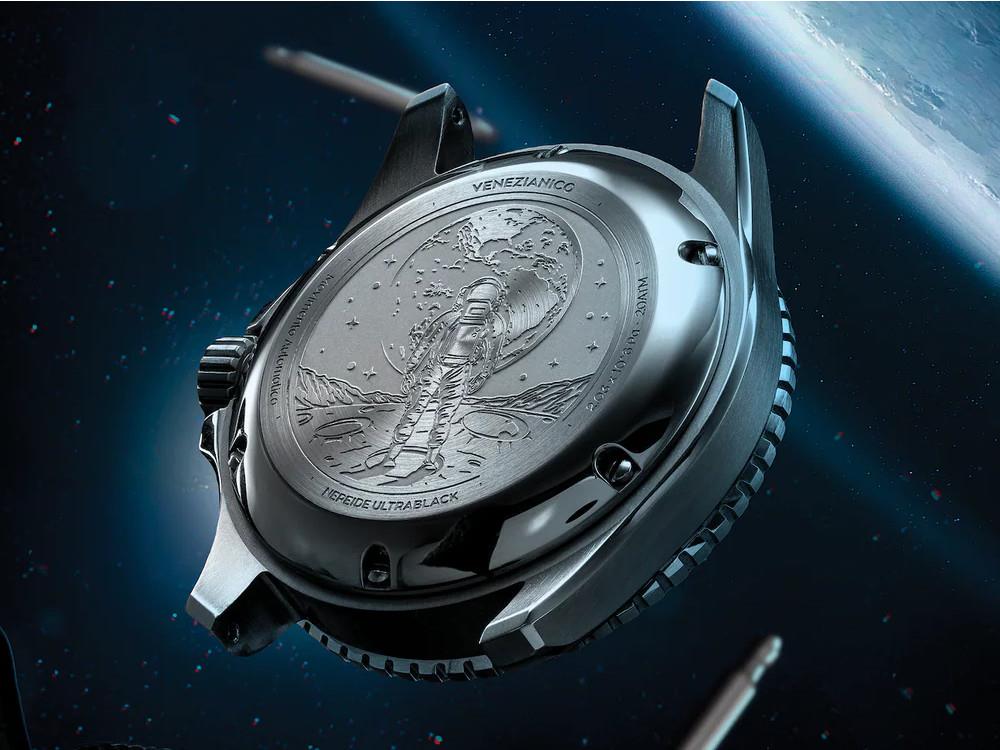 Montre Automatique Venezianico Nereide Ultrablack 42 mm, Noir, 3921510