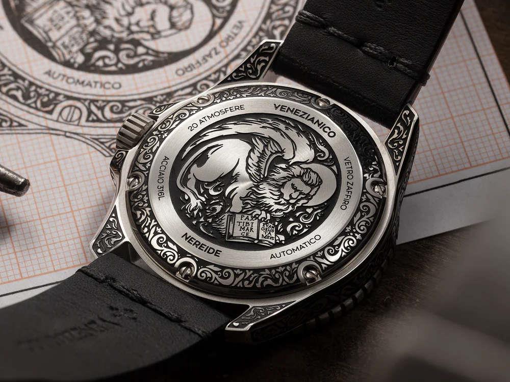 Montre Automatique Venezianico Nereide Acquaforte, 42 mm, Noir, 3921520