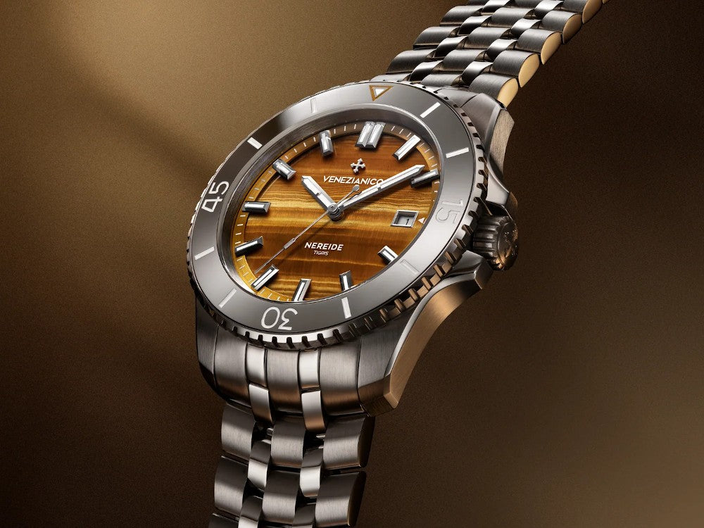 Montre Automatique Venezianico Nereide Tigris, 42 mm, Marron, 4521543S