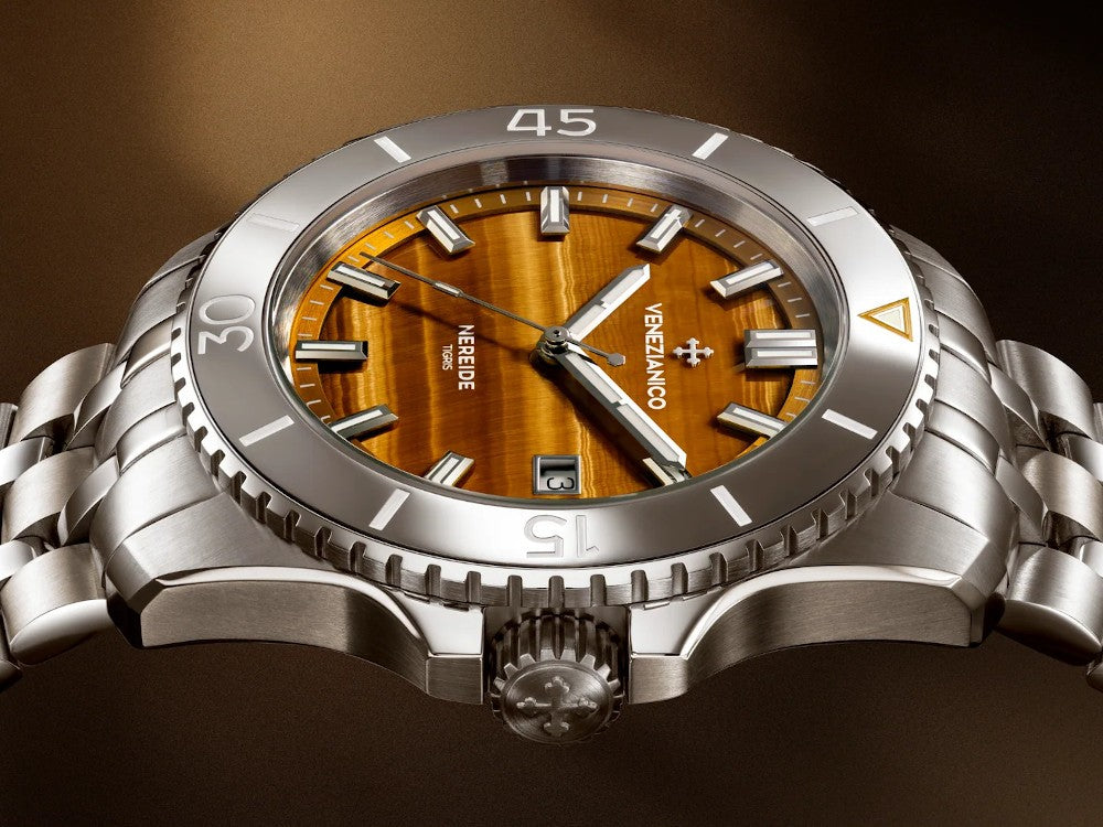 Montre Automatique Venezianico Nereide Tigris, 42 mm, Marron, 4521543S