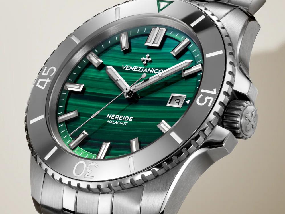 Montre Automatique Venezianico Nereide Malaquita, 42 mm, Vert, 4521544S