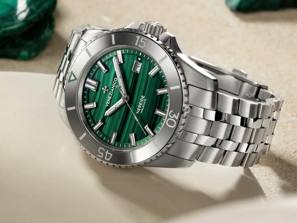Montre Automatique Venezianico Nereide Malaquita, 42 mm, Vert, 4521544S