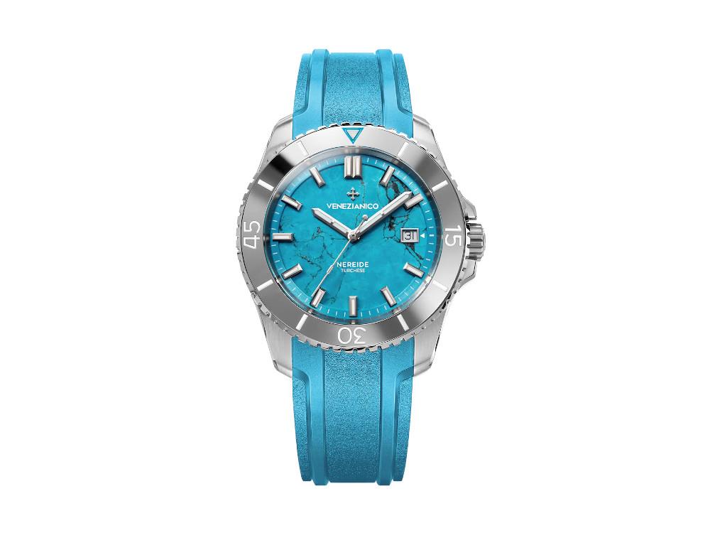 Montre Automatique Venezianico Nereide Turchese, 42 mm, Turquoise, 4521547