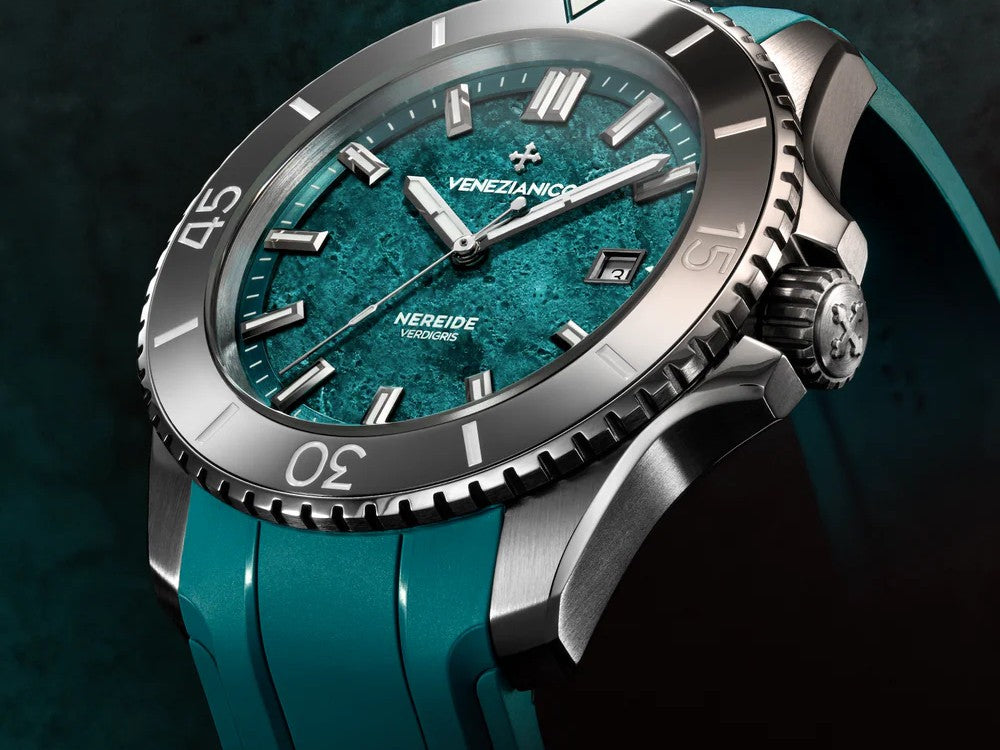 Montre Automatique Venezianico Nereide Verdigris 42 mm, Turquoise, 4521549
