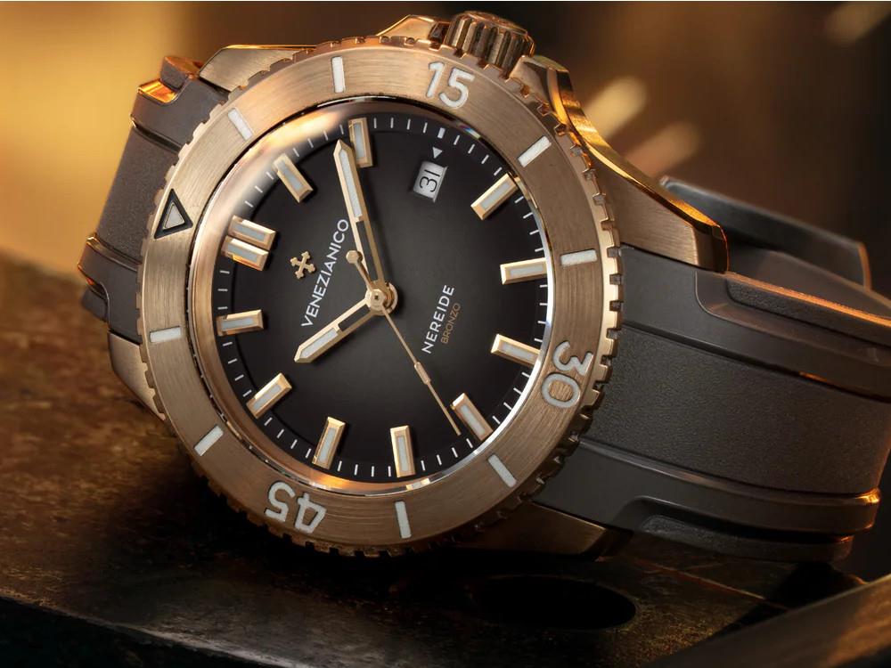Montre Automatique Venezianico Nereide Bronzo, 42 mm, Noir, 4521555