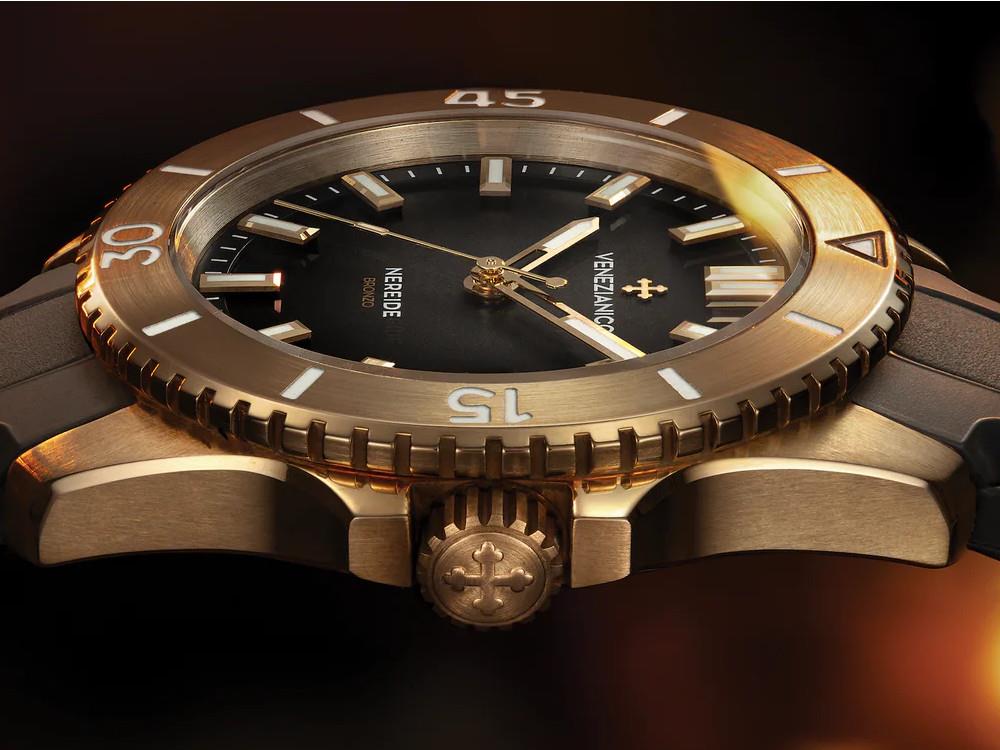 Montre Automatique Venezianico Nereide Bronzo, 42 mm, Noir, 4521555