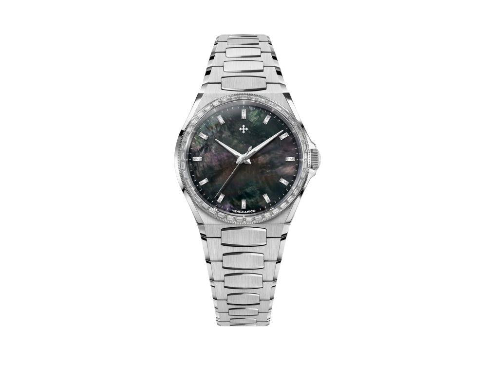 Montre Automatique Venezianico Arsenale Moissanite, 37 mm, Noir, 6121514C