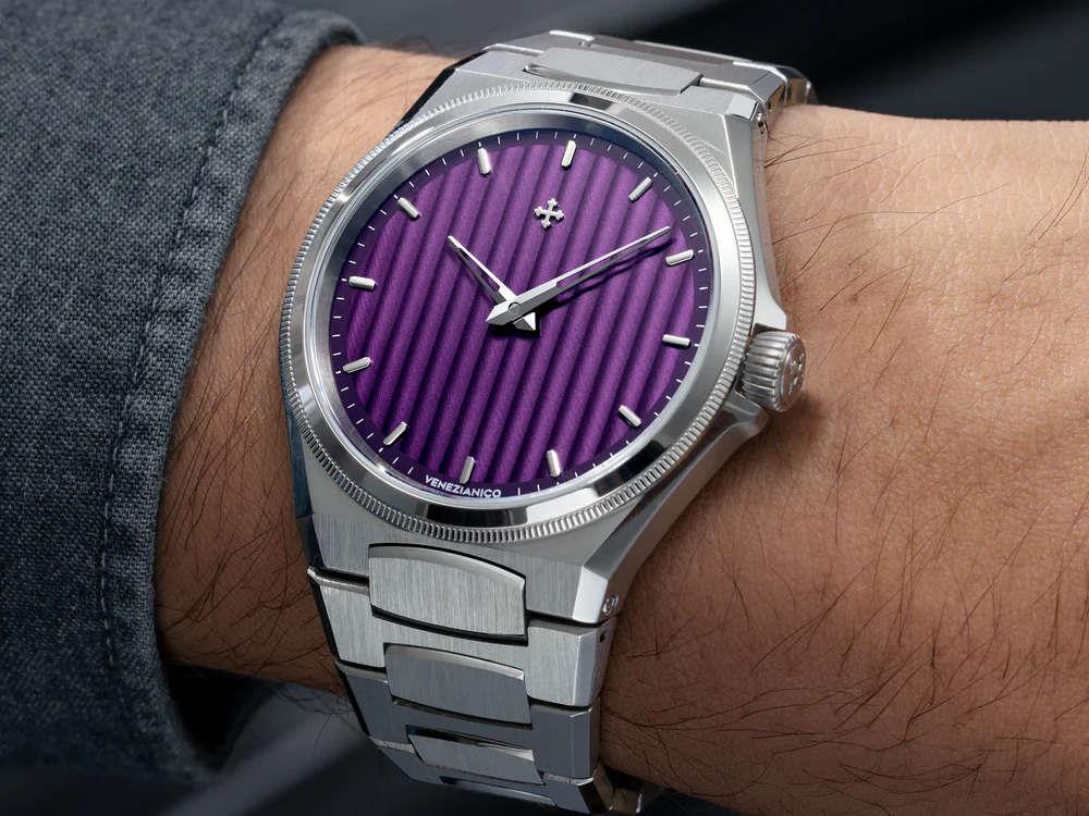 Montre Automatique Venezianico Arsenale, 40 mm, violet, 6221501C