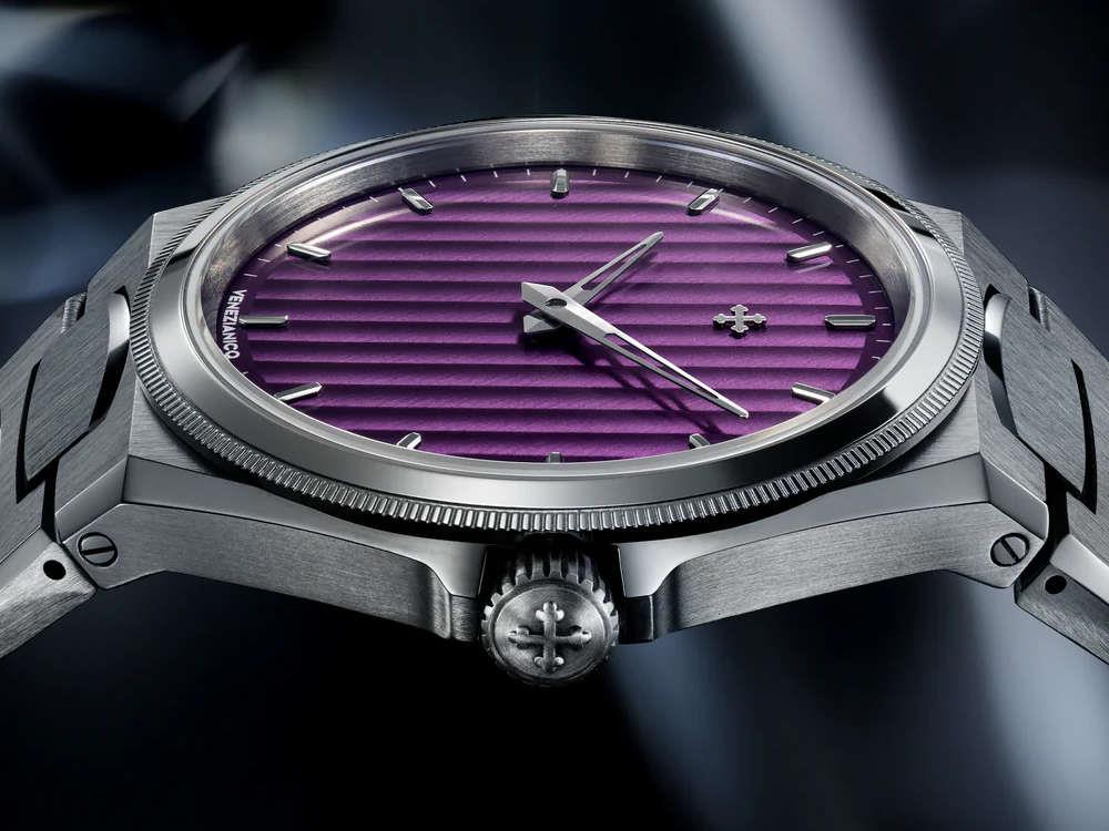 Montre Automatique Venezianico Arsenale, 40 mm, violet, 6221501C