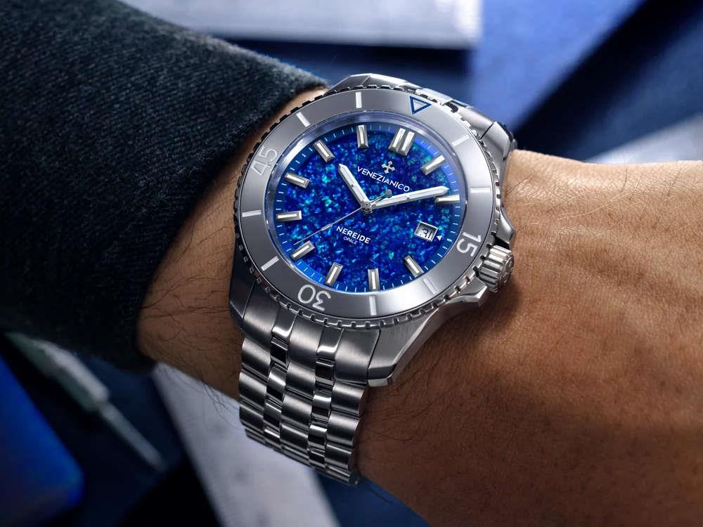 Montre Automatique Venezianico Nereide Opale Blu, 42 mm, Edition Limitée