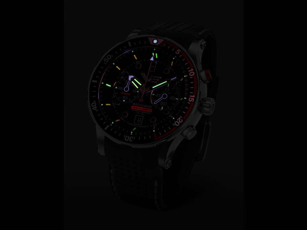 Montre à Quartz Vostok Europe Batiscafos, Noir, 49.7 mm, 6S21-511A771-L-BK