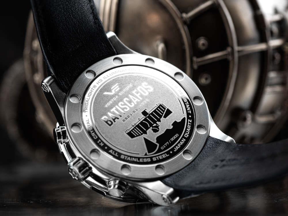 Montre à Quartz Vostok Europe Batiscafos, Bleu, 49.7 mm, 6S21-511A772-L-BL