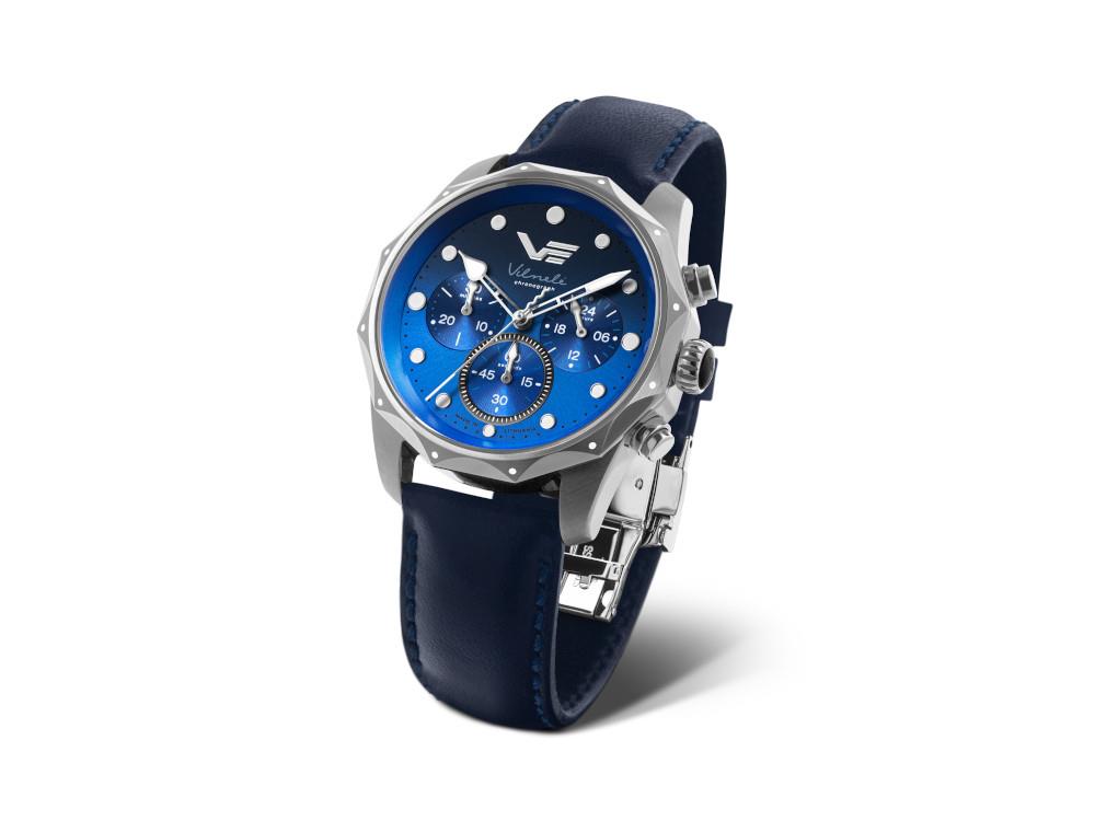 Montre à Quartz Vostok Europe Vilnelė, Bleu, Chronographe, JS20-125A750-L-BL