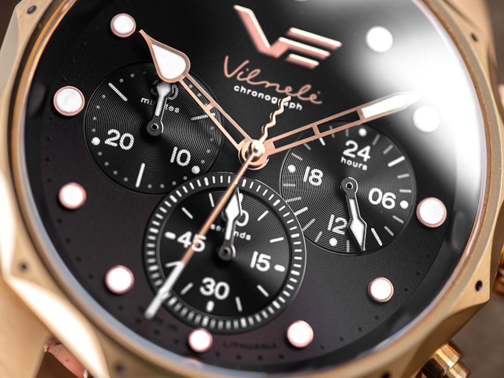 Montre à Quartz Vostok Europe Vilnelė, Noir, 39 mm, JS20-125B751-L-BK